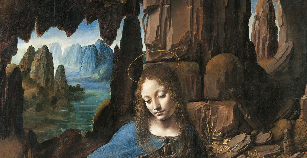 Leonardo, Vergine delle rocce (seconda versione), particolare