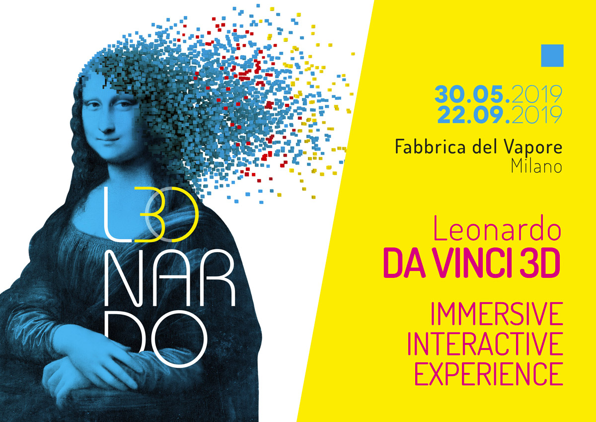 Immagine istituzionale della mostra Leonardo da Vinci 3D Immagine istituzionale della mostra Leonardo da Vinci 3D